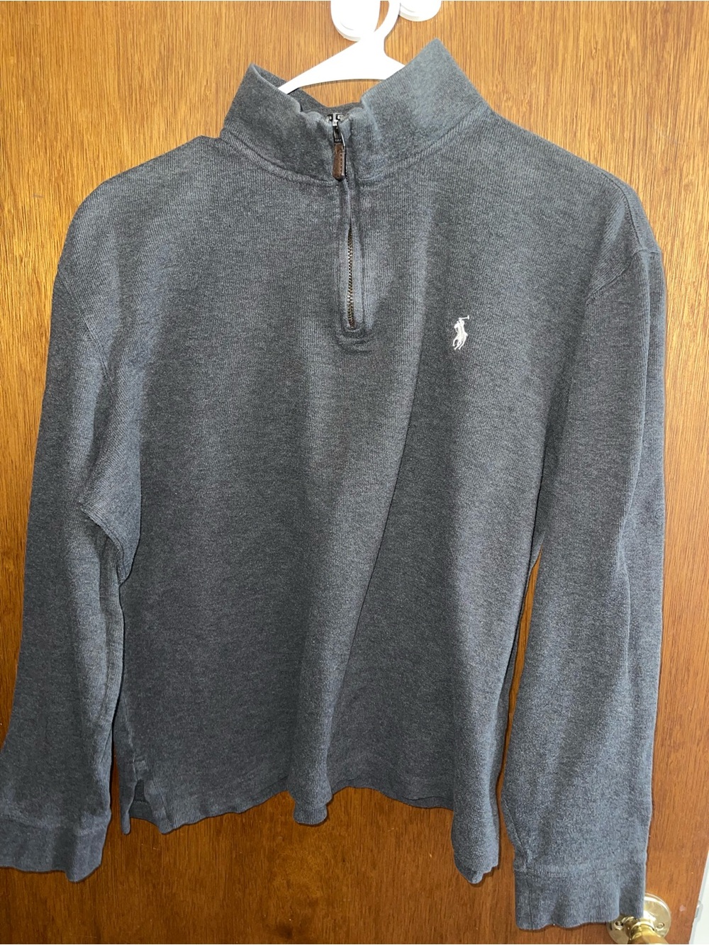 Polo by Ralph Lauren Charcoal Gray Quarter-Zip Sweater
